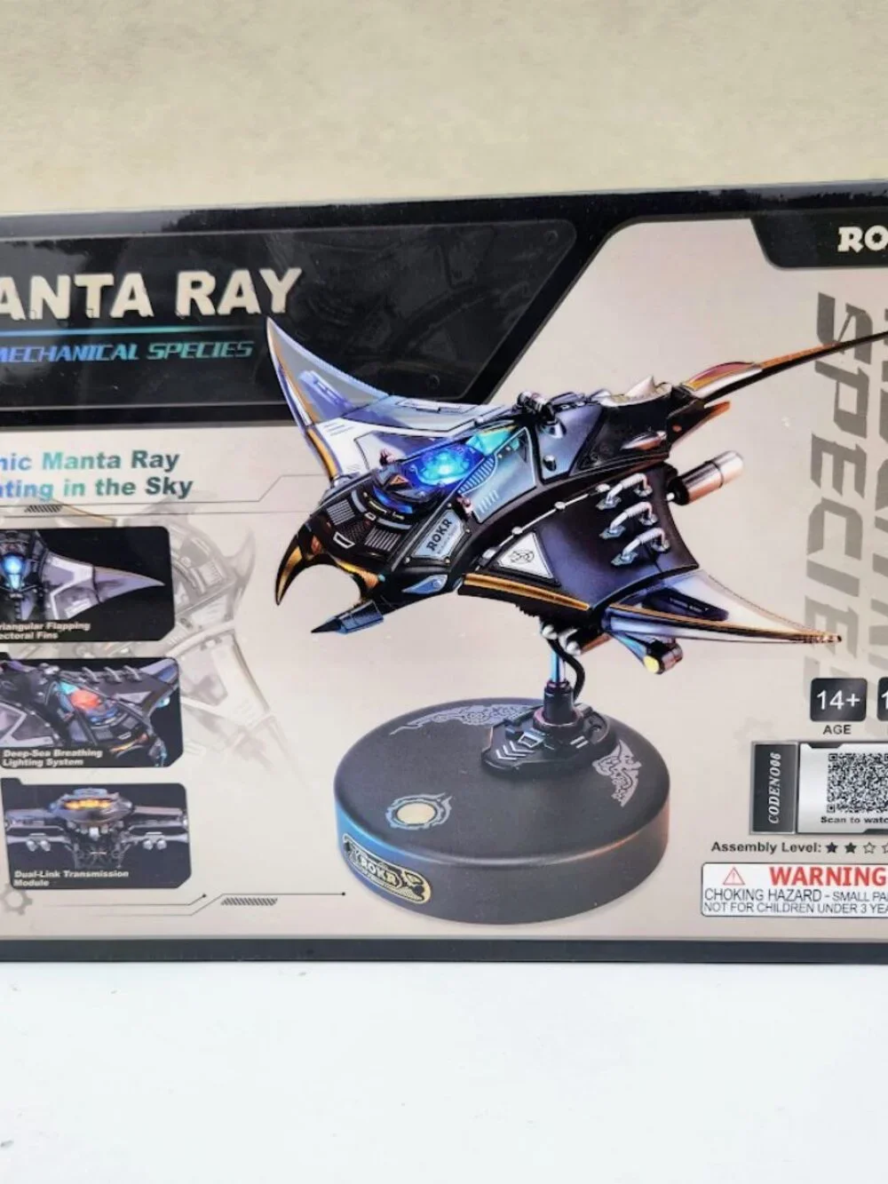 NEW ROKR 3D Metal Model Manta Ray Electric Mechanical Building Model Teens Toy P
